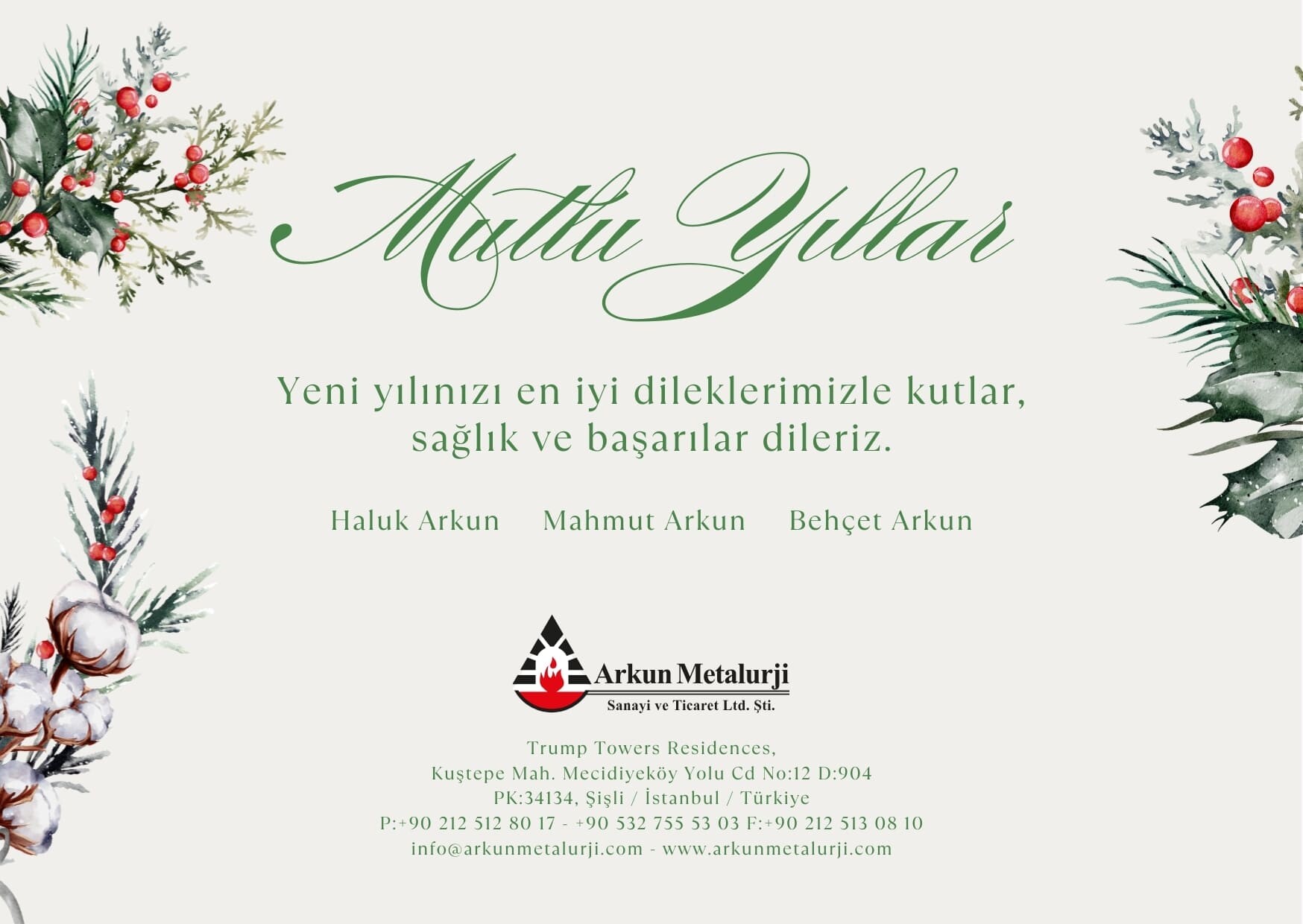 Noel ve Yeni Yıl Mesajı